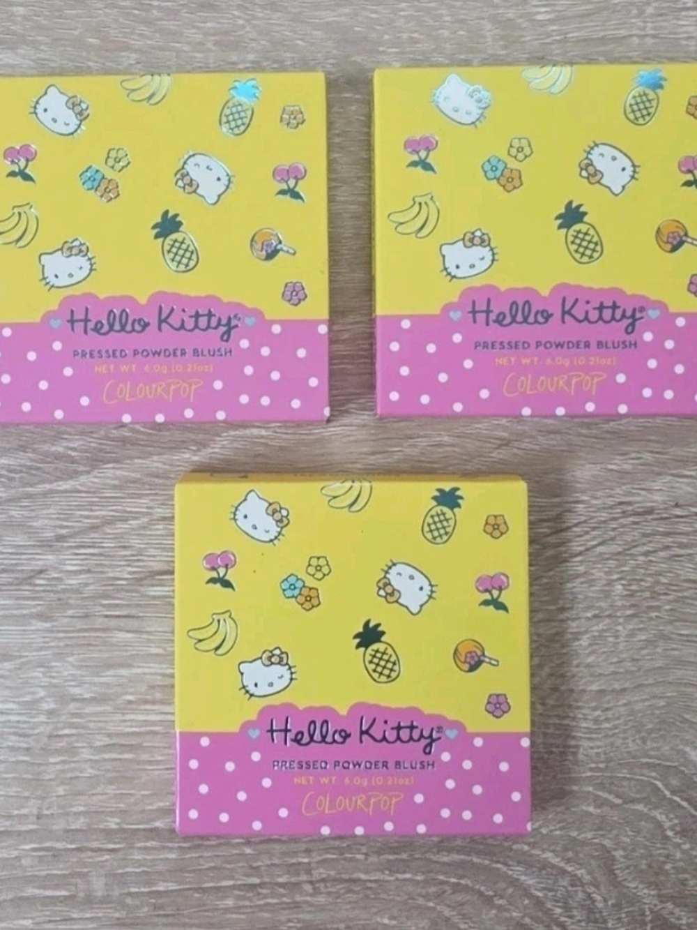 Colourpop x Hello Kitty Island Shine Pressed Powder Blush Lot Of 3 NEW